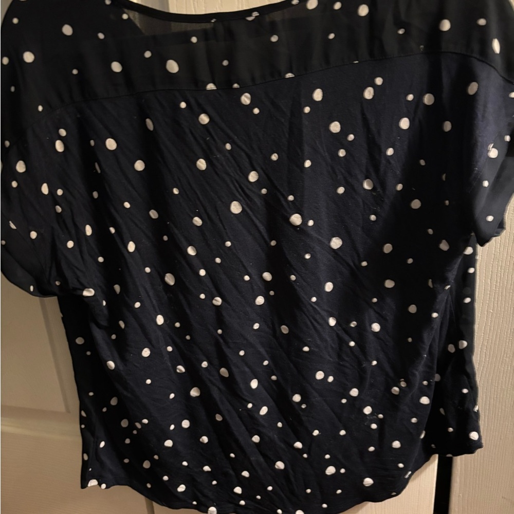LOFT-NAVY women’s polkadot top - Picture 3 of 6